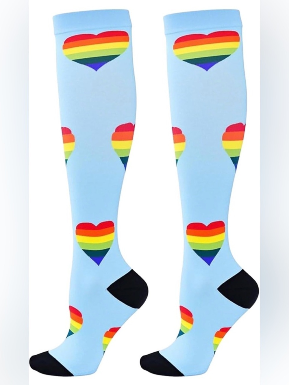 Compression Socks for Women Men, Knee High Long Flight Travel Cycling